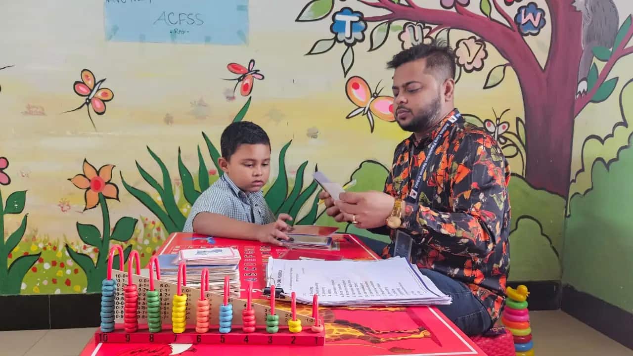 Children at Autism Care Foundation Special School