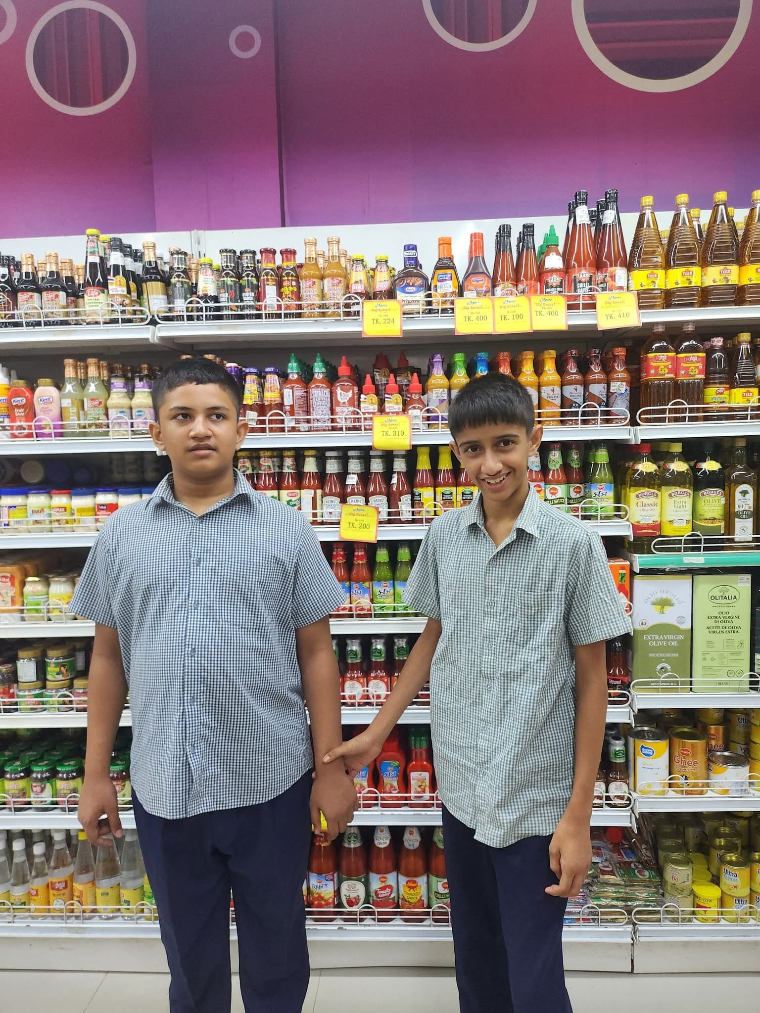 Students participating in a guided campus program
