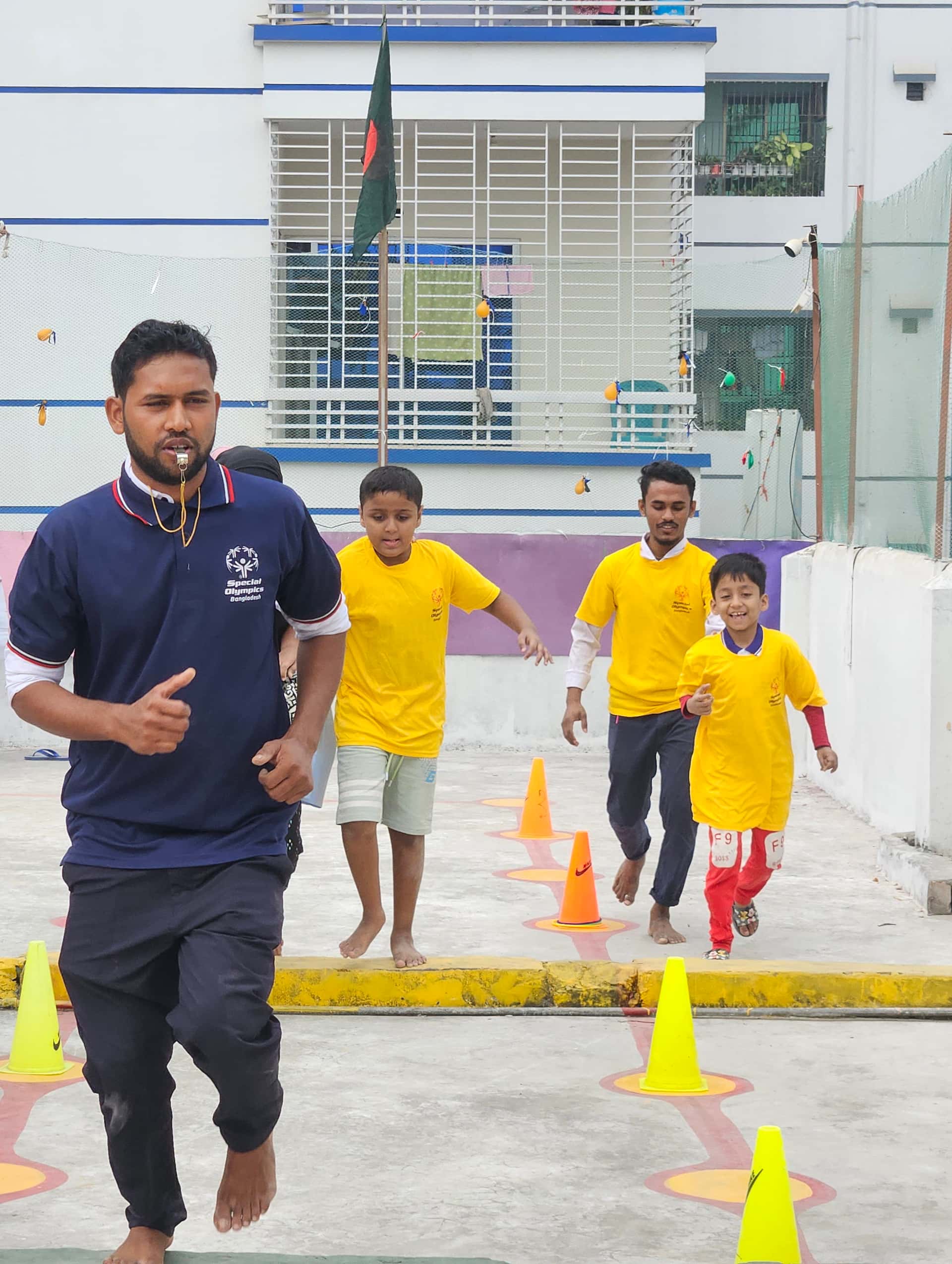 Children participating in social group activity